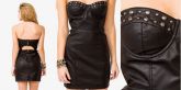Vestido de Couro c/ Tachas