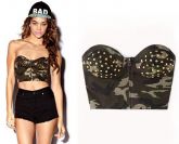 Top Cropped Camuflado