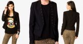 Blazer preto c/ detalhe em tachas