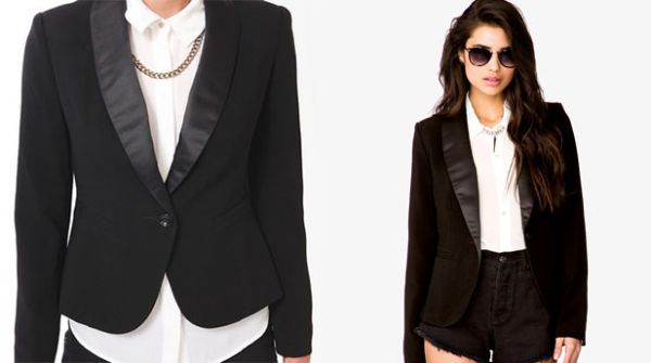 Blazer c/ gola Cetim