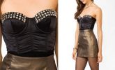 Top Cropped de Cetim c/ tachas